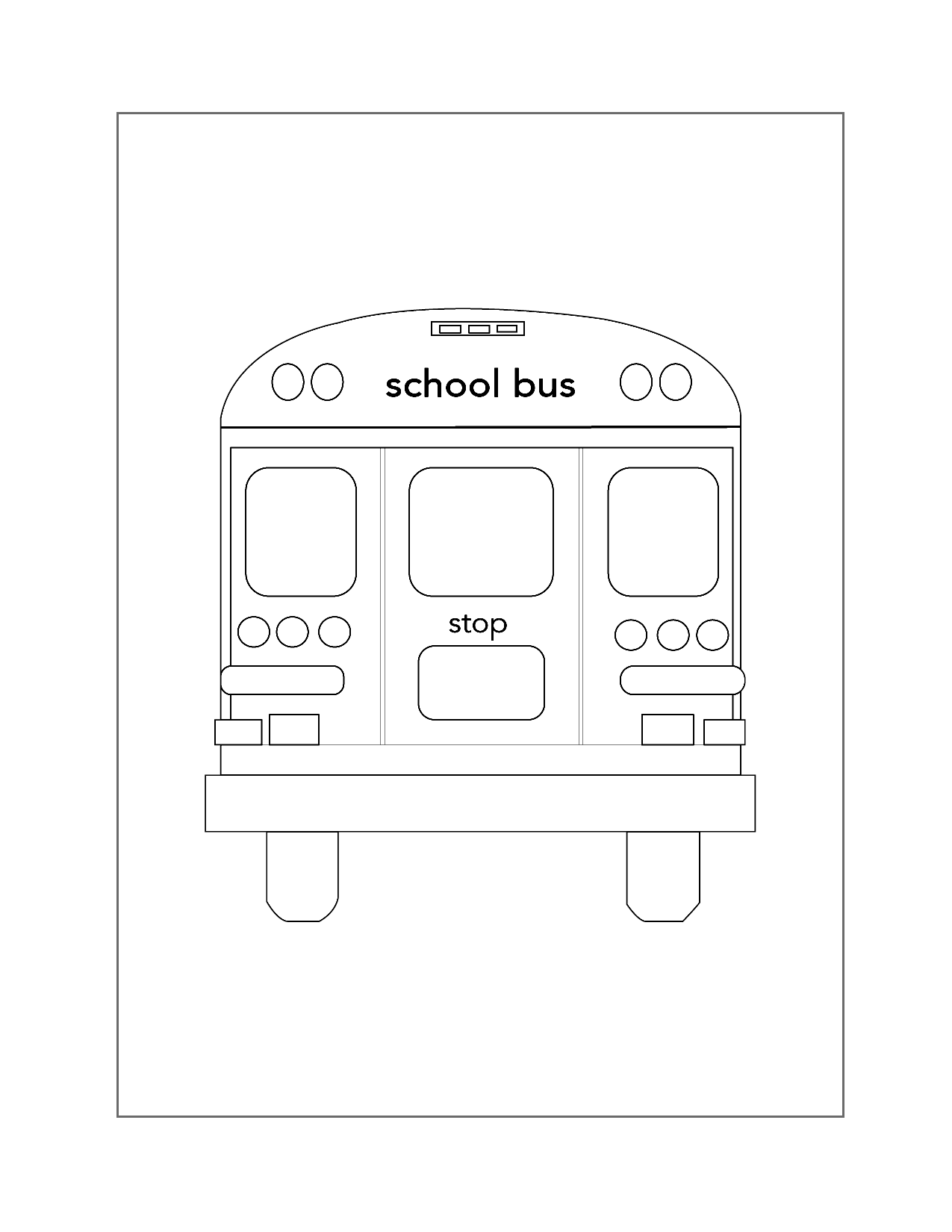 Back Of The School Bus Coloring Page