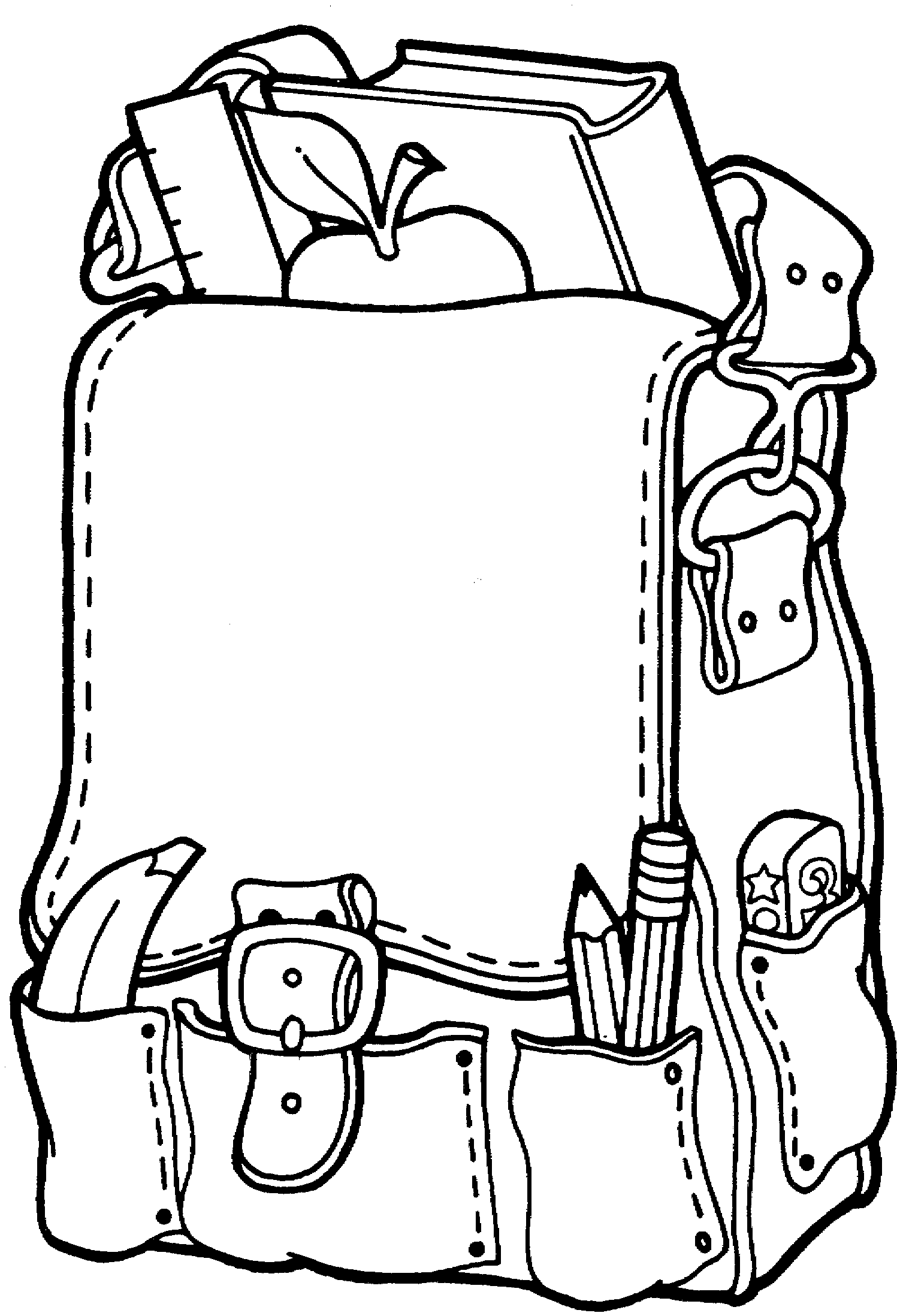 Backpack Preschool Coloring Pages