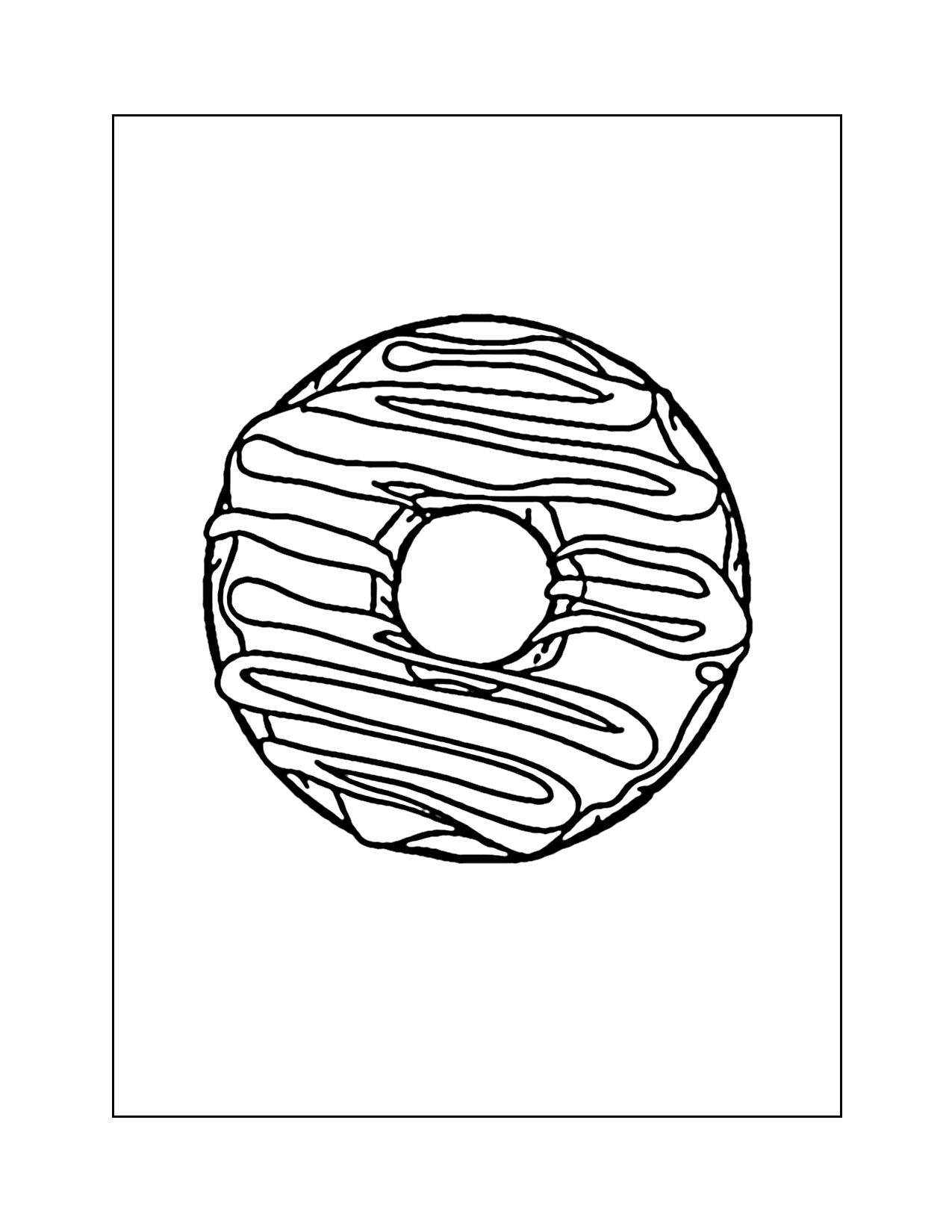 Bagel With Topping Coloring Page