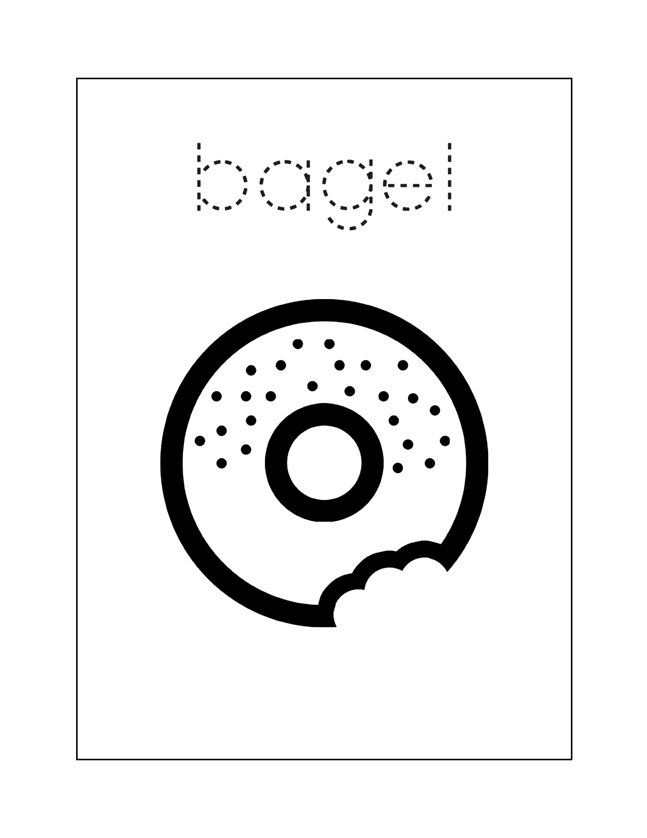 Bagel With A Bite Spelling Worksheet