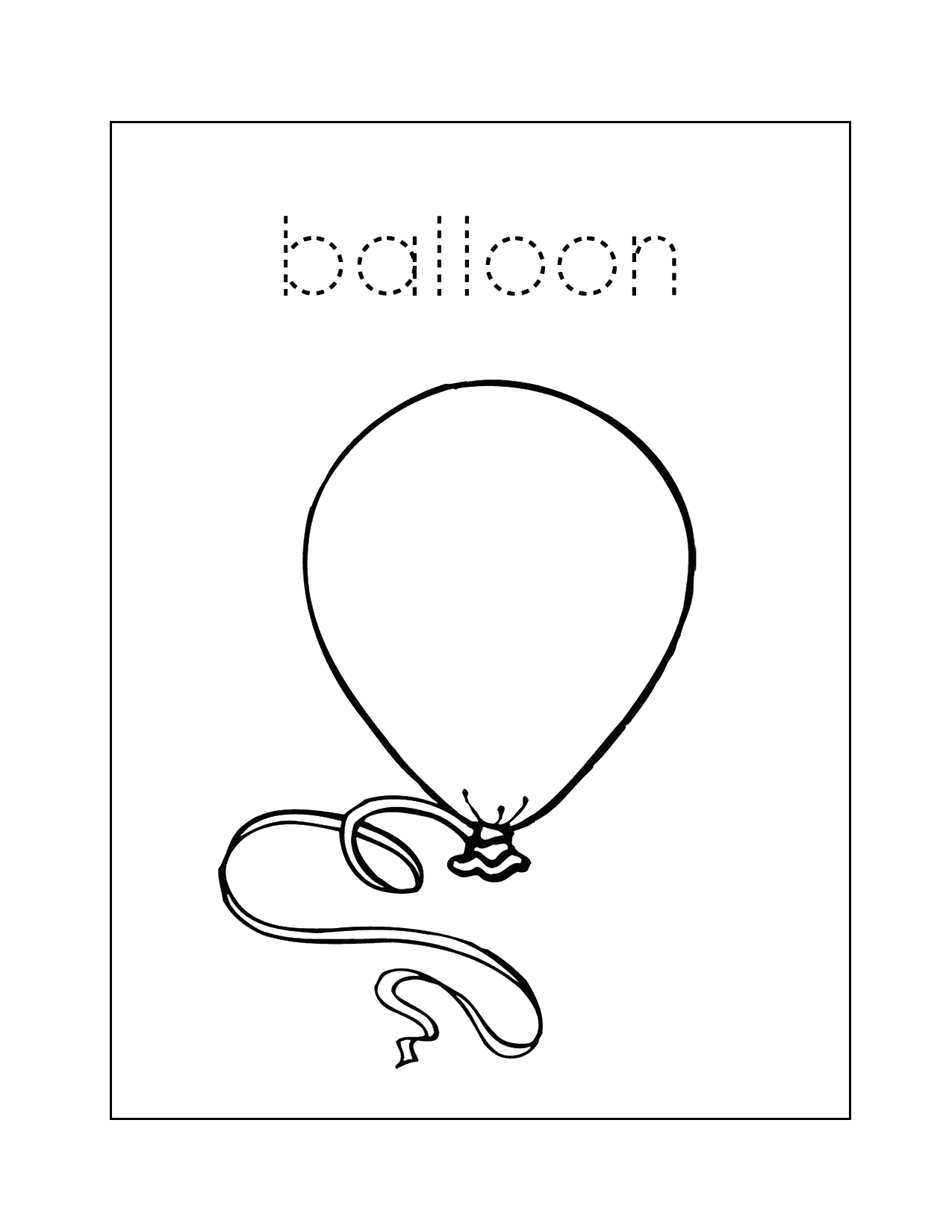 Balloon Worksheet