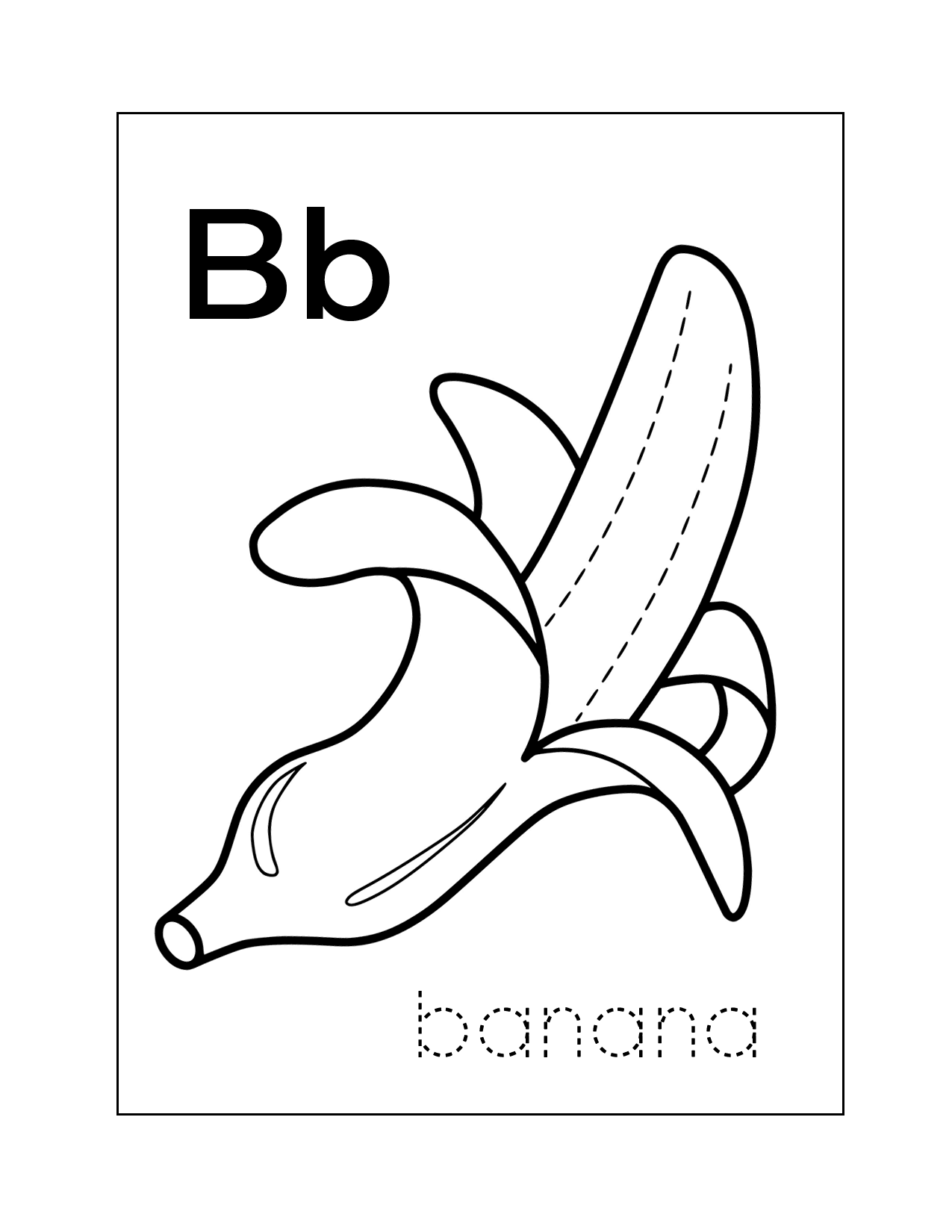 Banana Coloring Worksheet