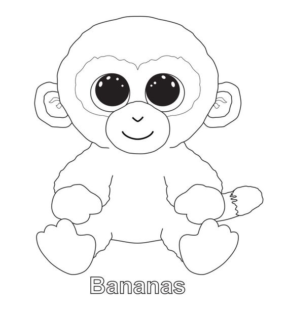 Bananas - Beanie Boo Coloring Pages