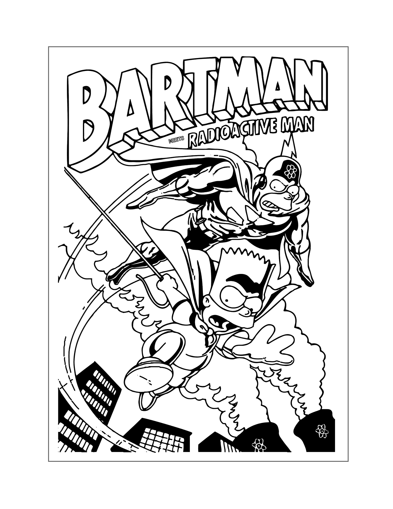 Bartman Comic Coloring Page