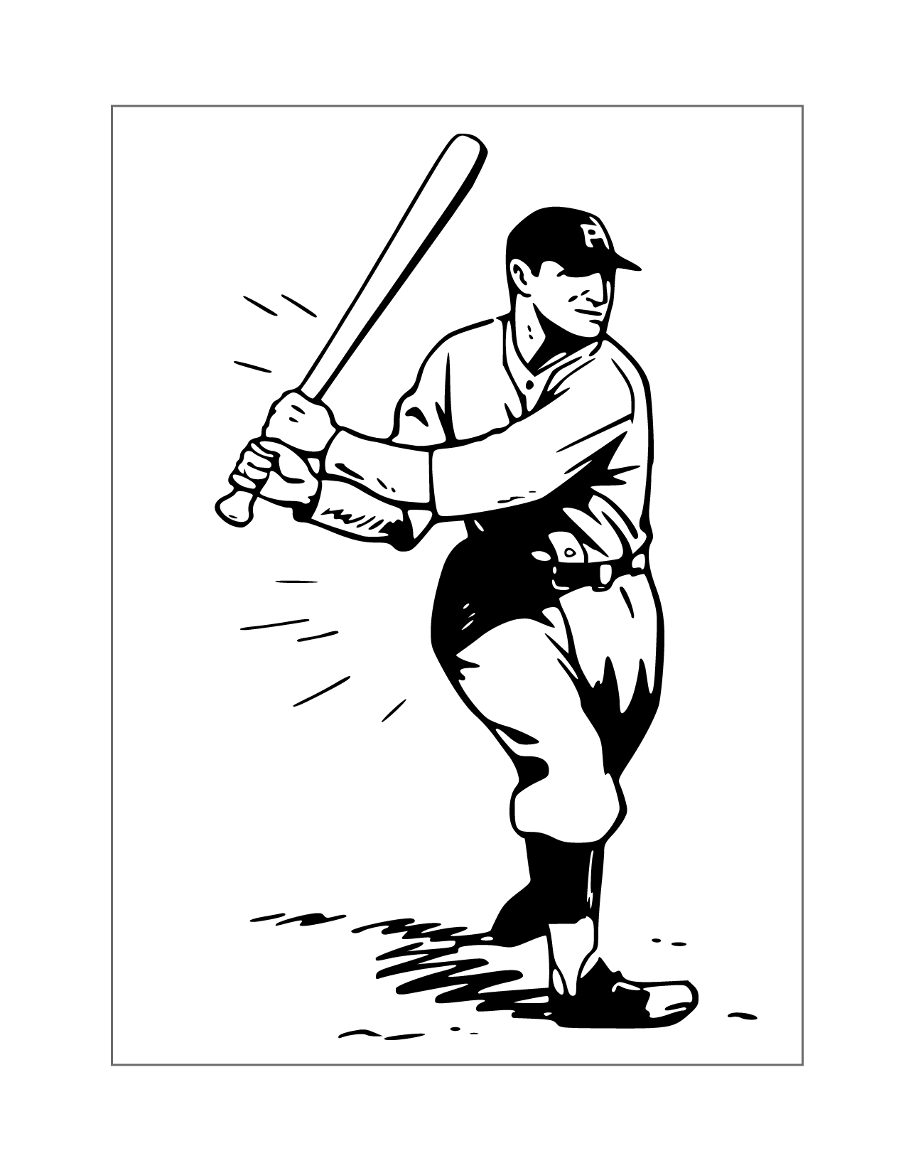 Baseball Batter Coloring Page