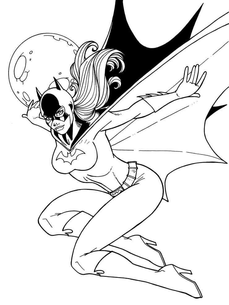 Batgirl Superhero Coloring Pages