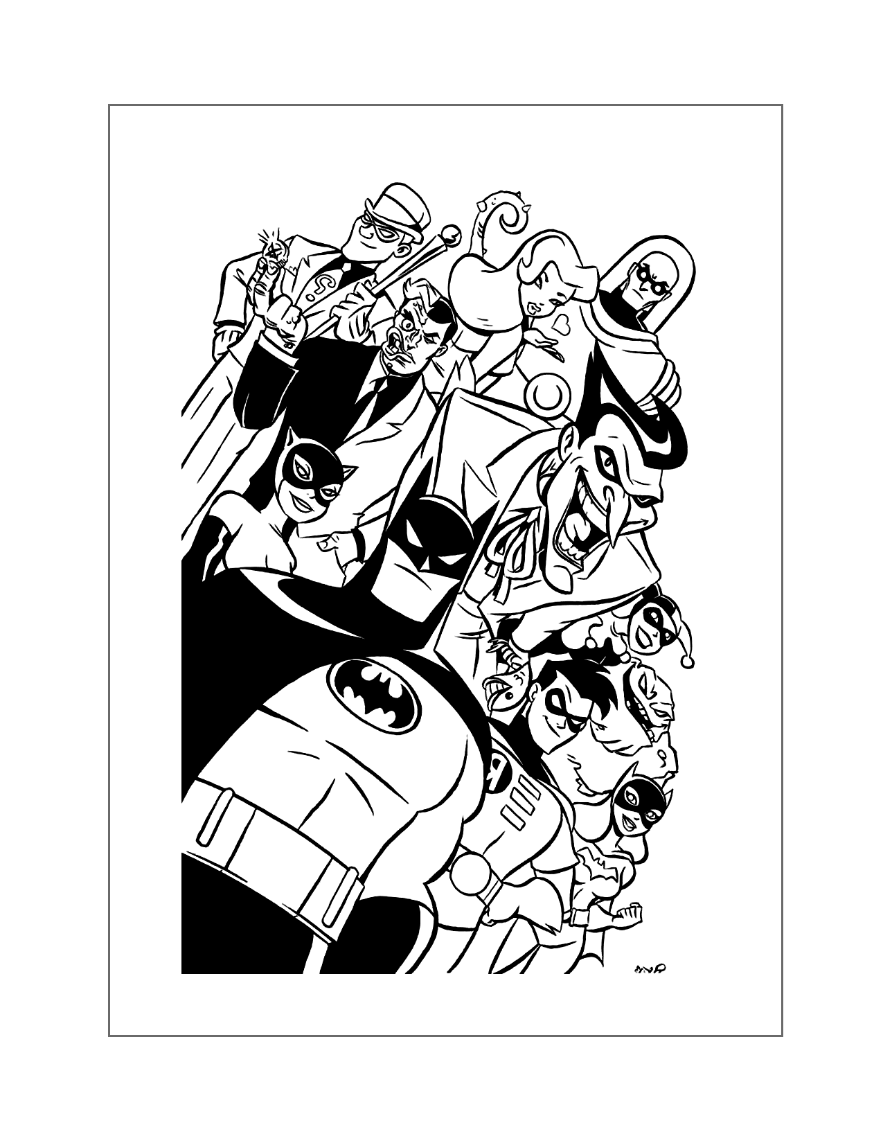 Batman Characters Coloring Page
