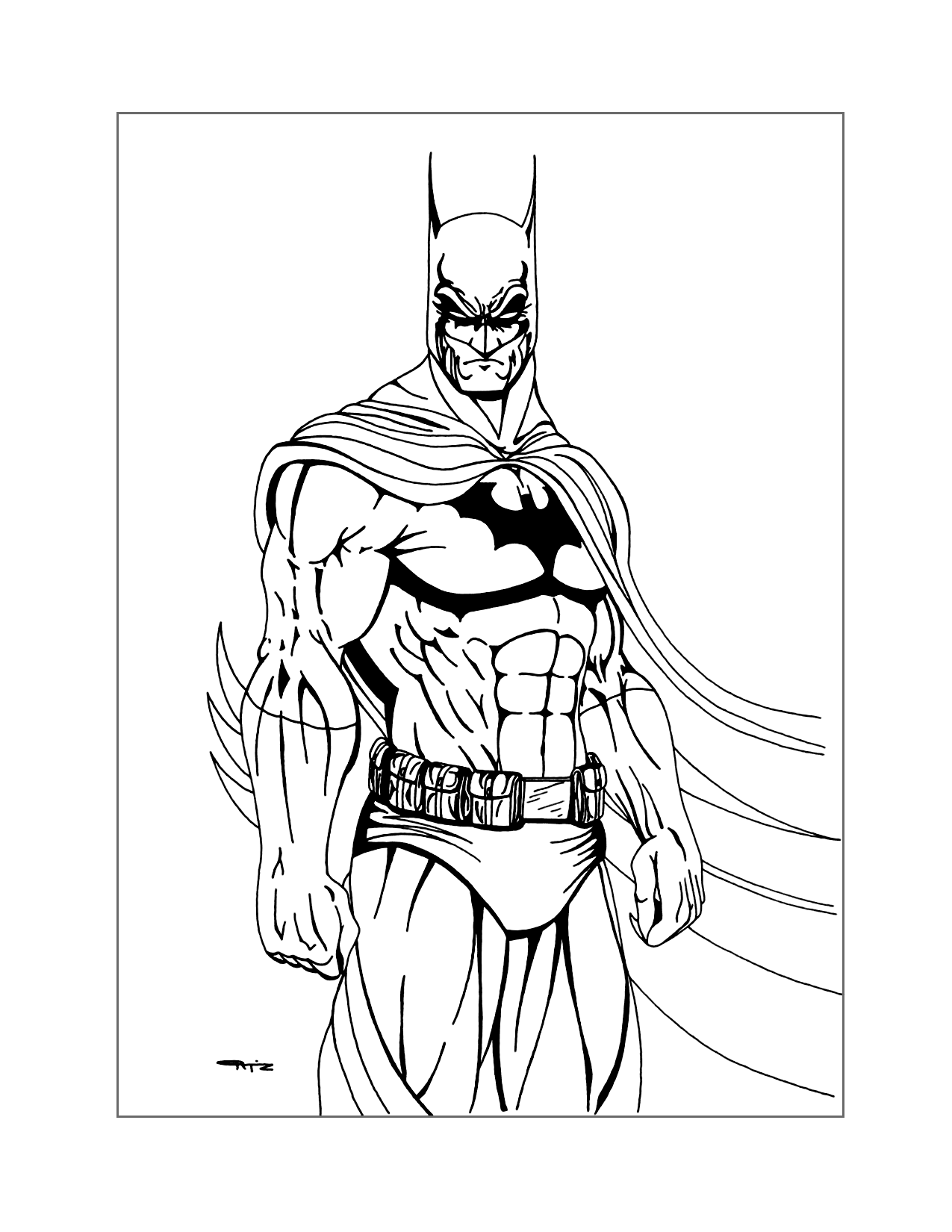 Batman Figure Coloring Page