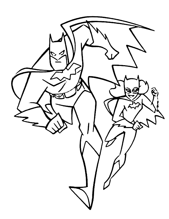 Batman And Batgirl Coloring Pages