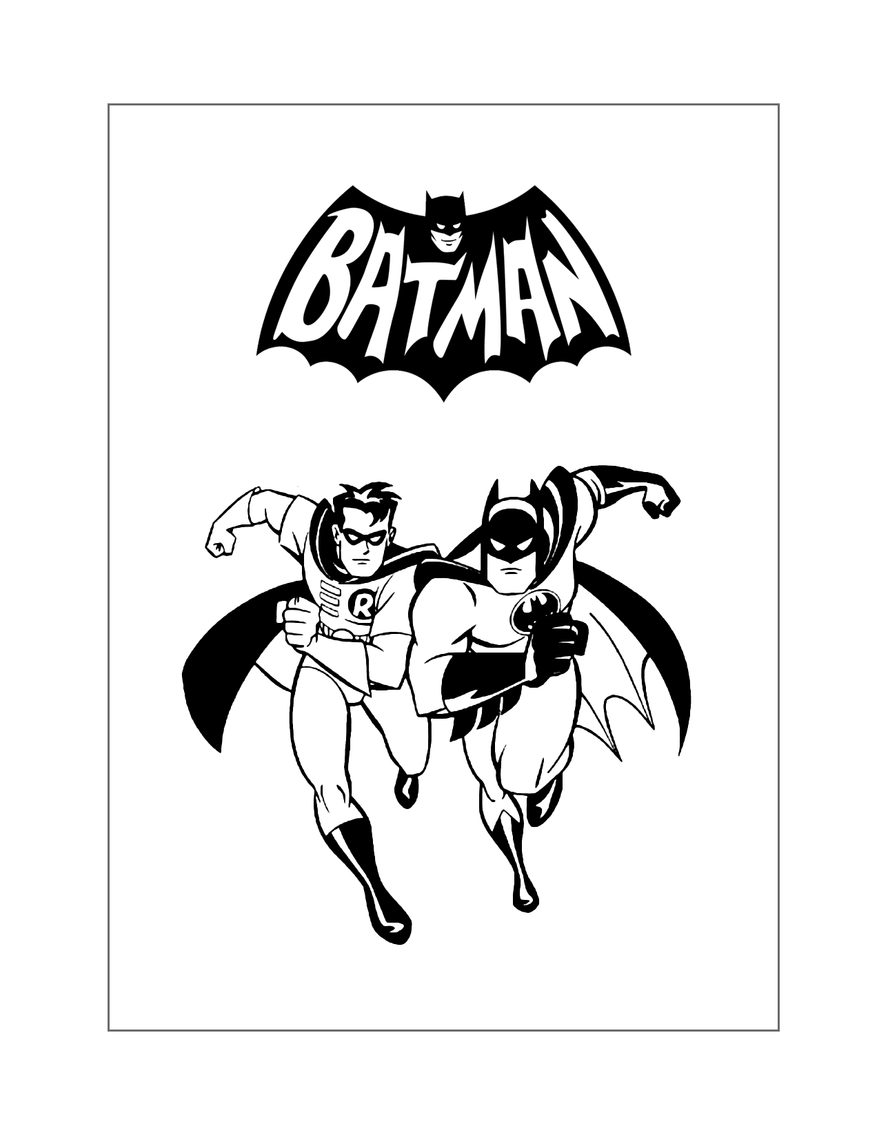Batman And Robin Coloring Page