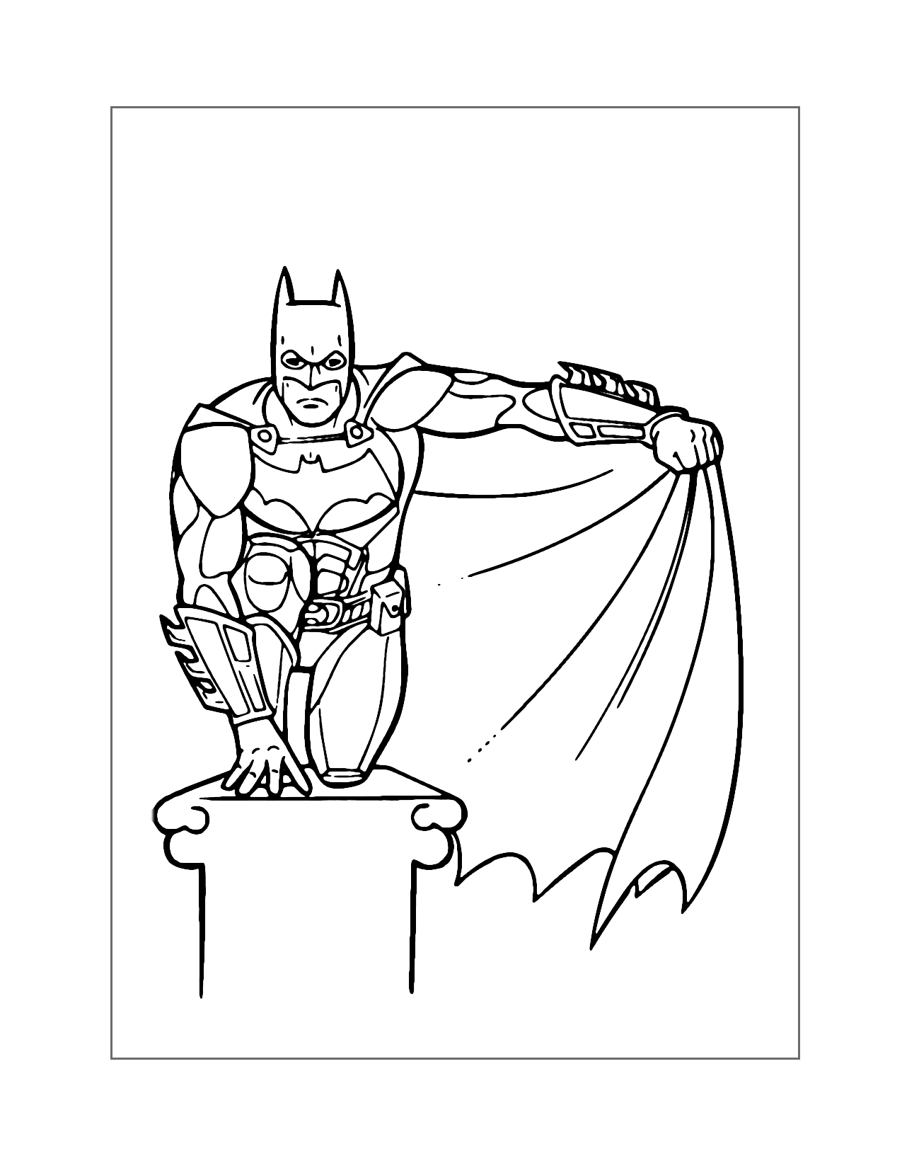 Batmans Cape Coloring Page
