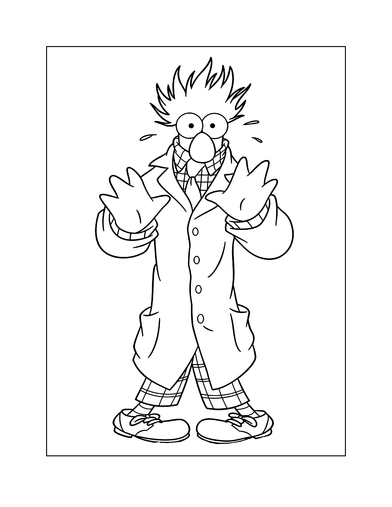 Beaker Muppet Show Coloring Page