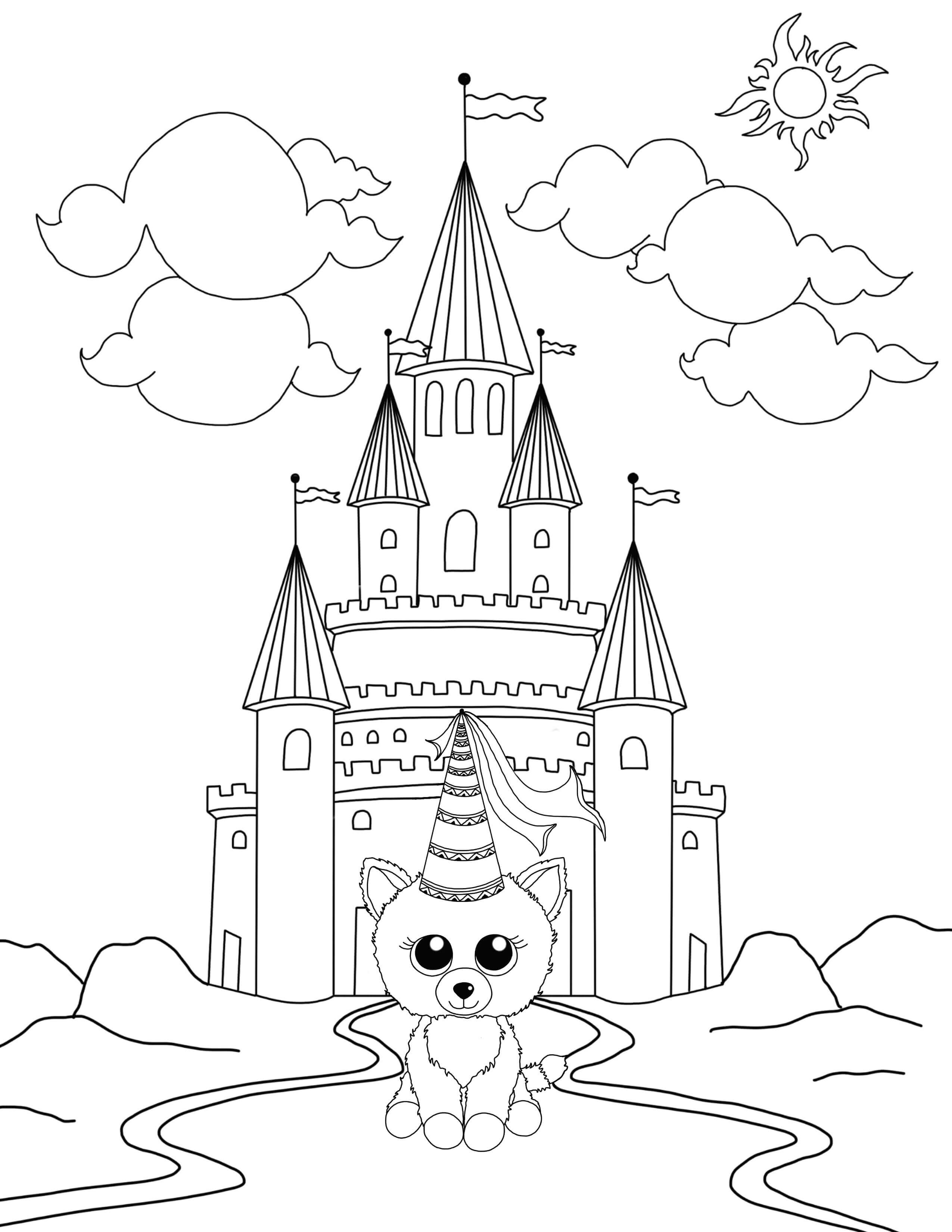 Beanie Boo Castle Coloring Pages
