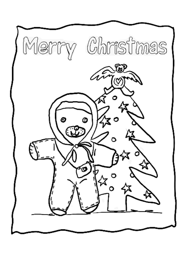 Beary Merry Christmas Coloring Pages