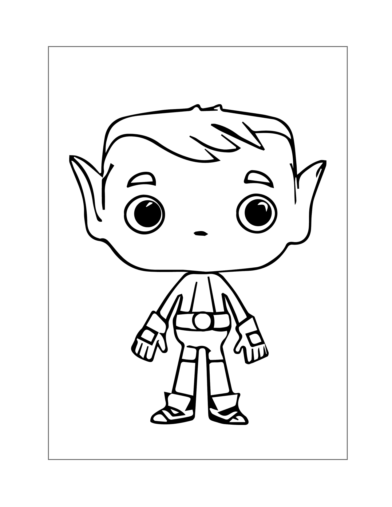 Beast Boy Funko Pop Coloring Page