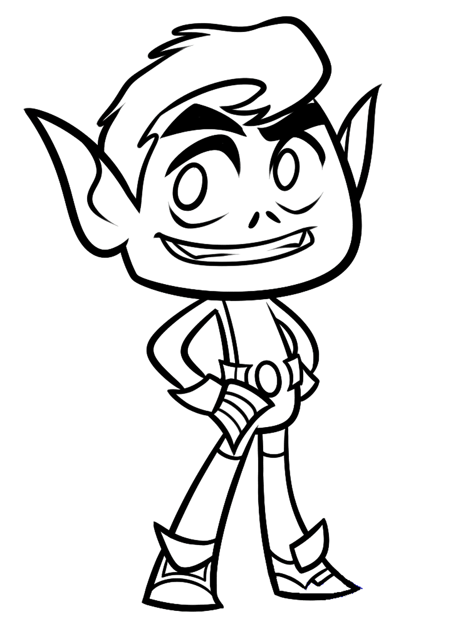Beast Boy Teen Titans Coloring Page