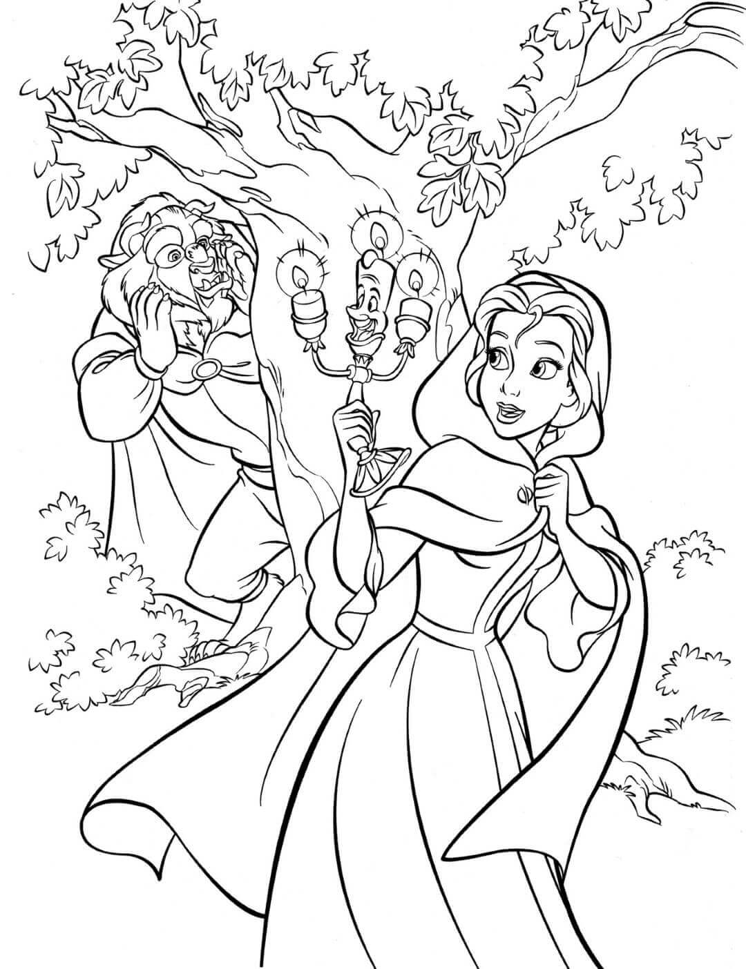 Beauty and the Beast Belle Coloring Pages