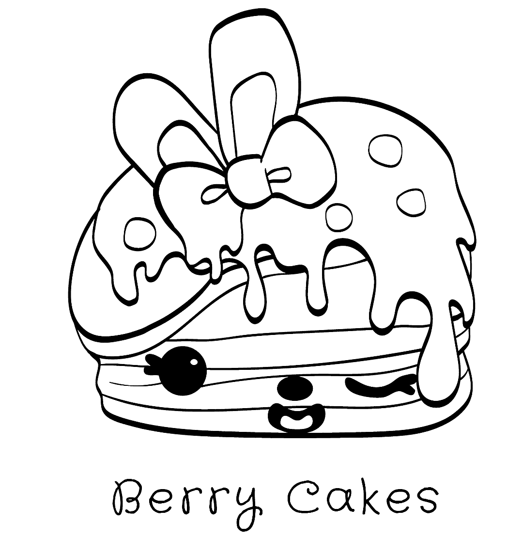 Berry Cakes Num Noms Coloring Page