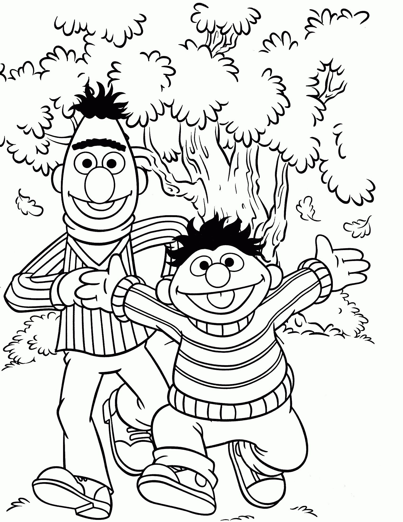 Bert And Ernie Sesame Street Coloring Pages