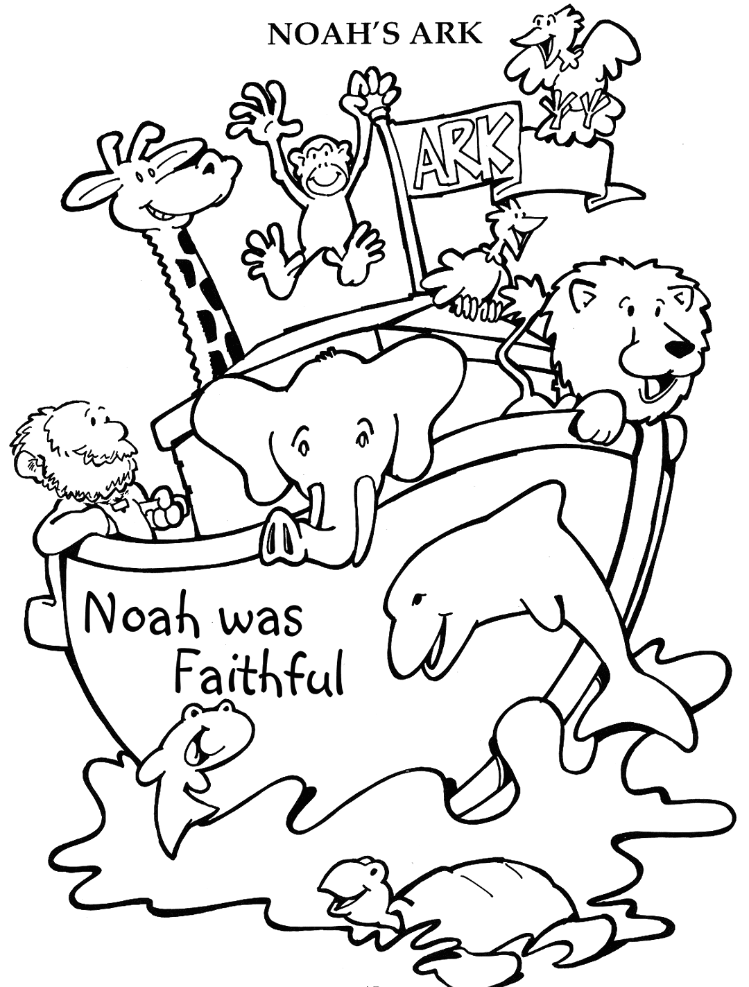 Bible Story Noahs Ark Coloring Page