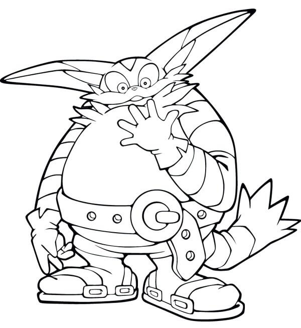 Big the Cat - Sonic Coloring Pages