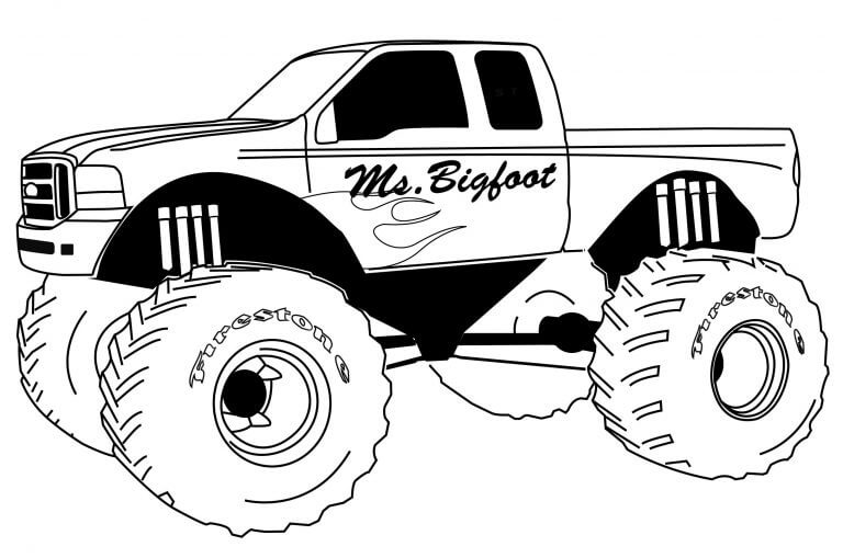 Bigfoot Truck Coloring Pages