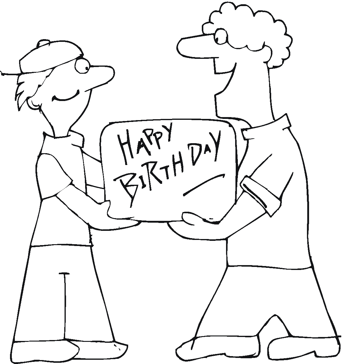 Birthday Present Coloring Page