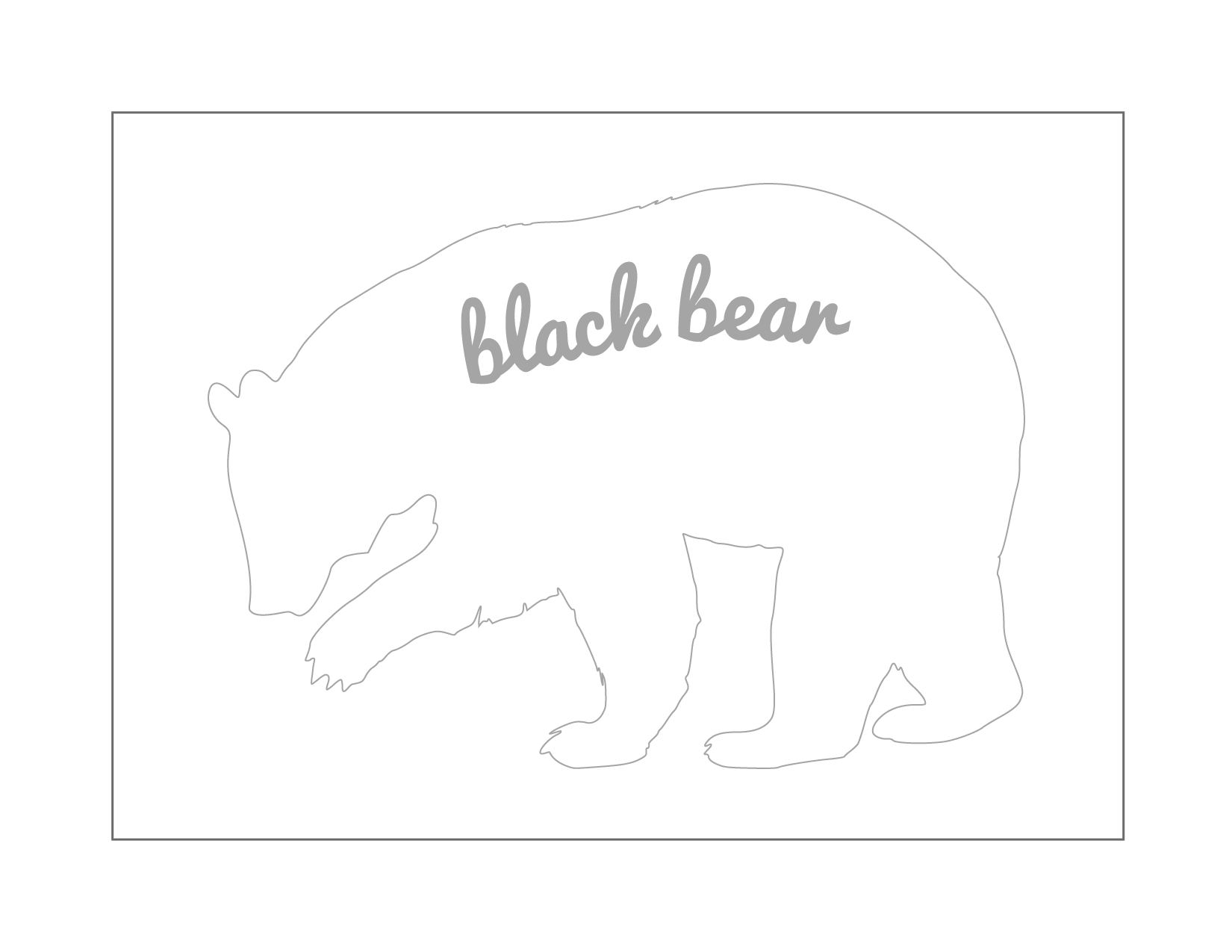 Black Bear Traceable Coloring Sheet