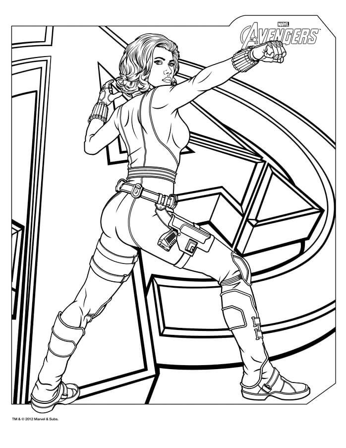 Black Widow - Avengers Coloring Pages