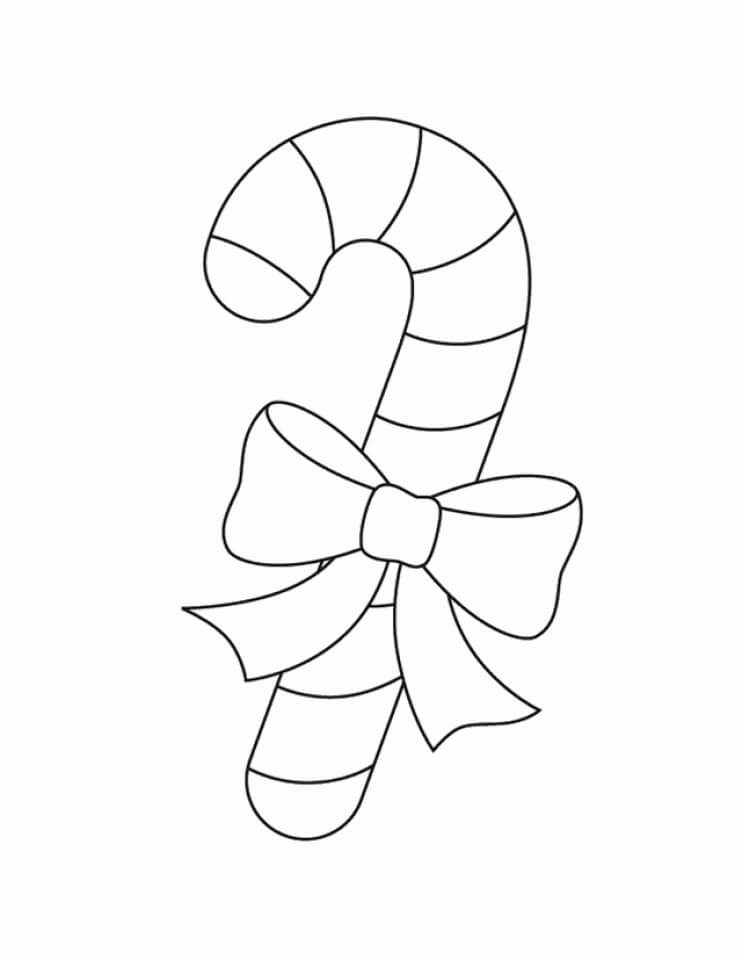 Blank Candy Cane Coloring Pages