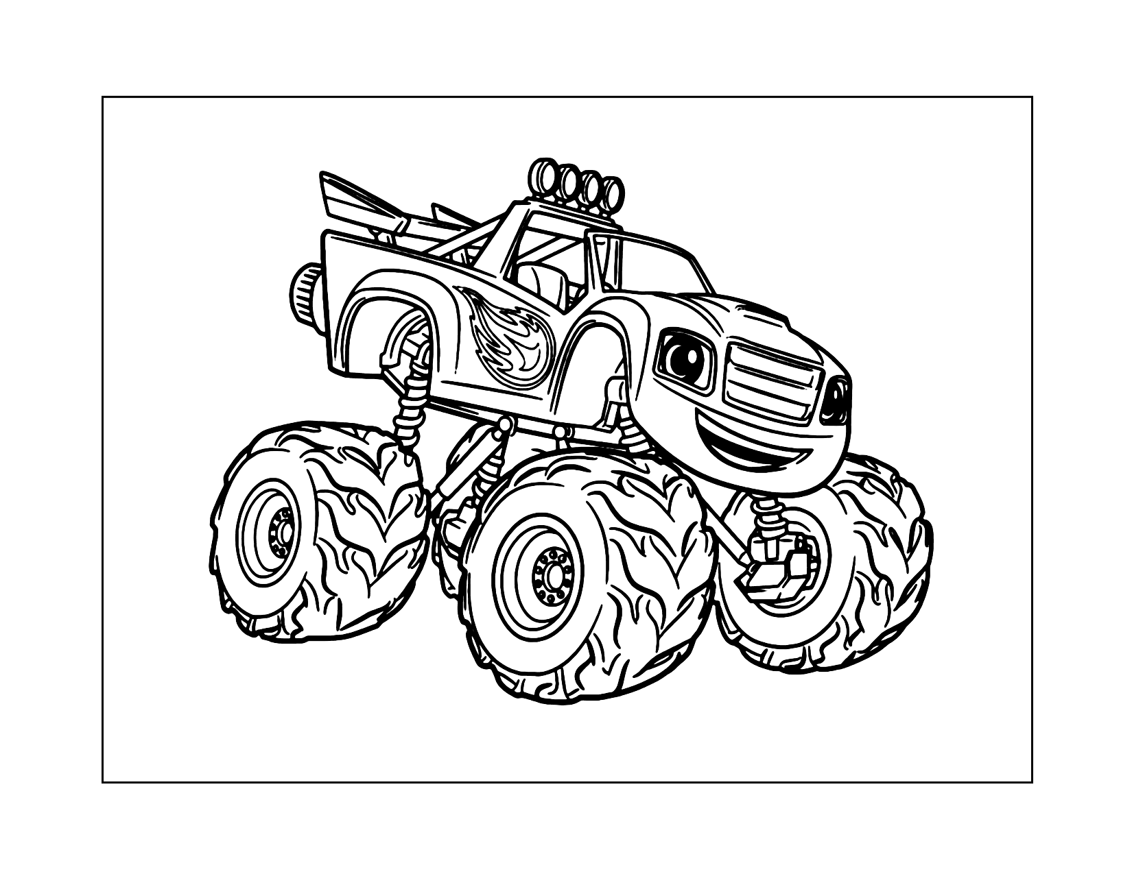 Blaze Monster Truck Character Coloring Page
