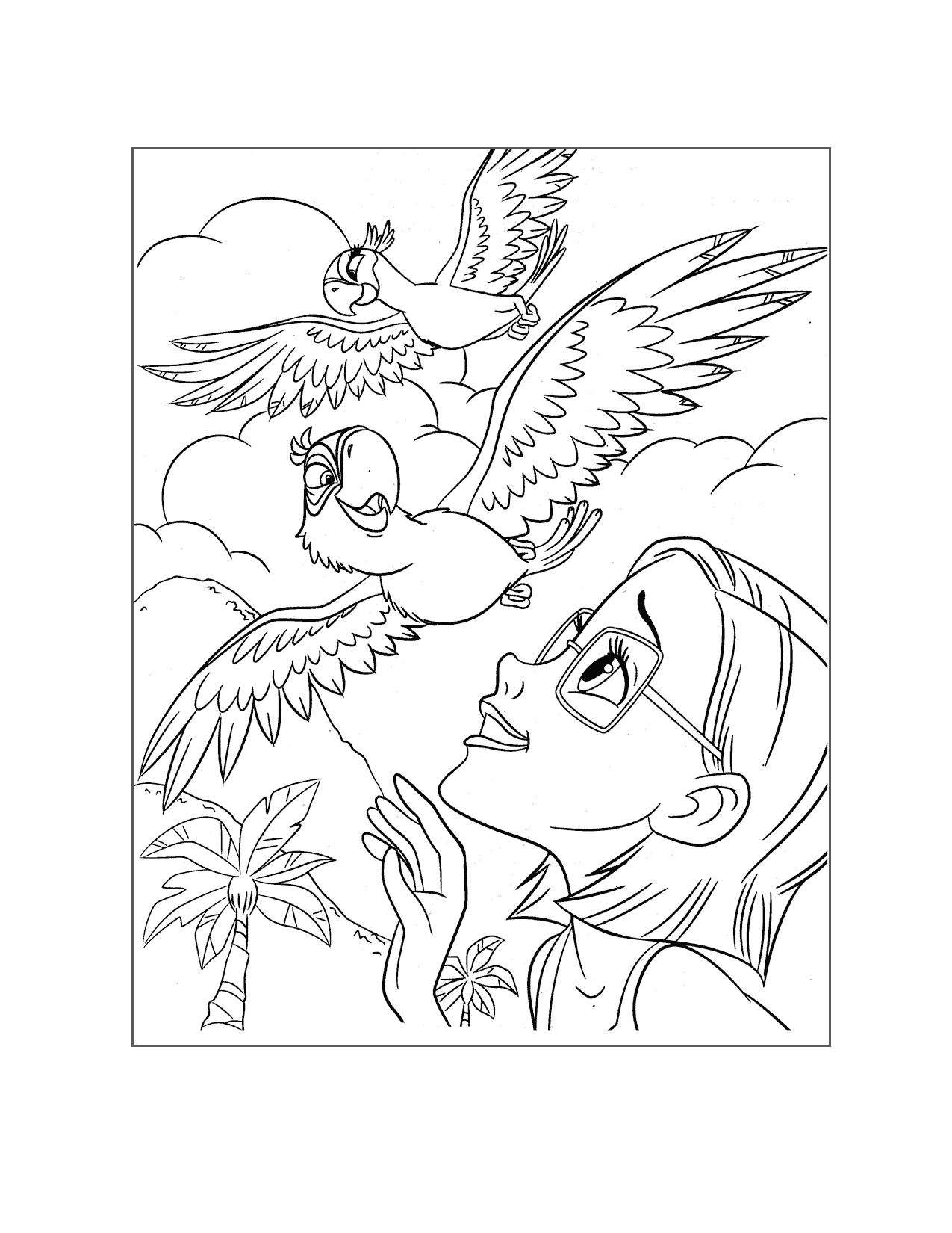Blu Jewel And Linda Rio Coloring Pages