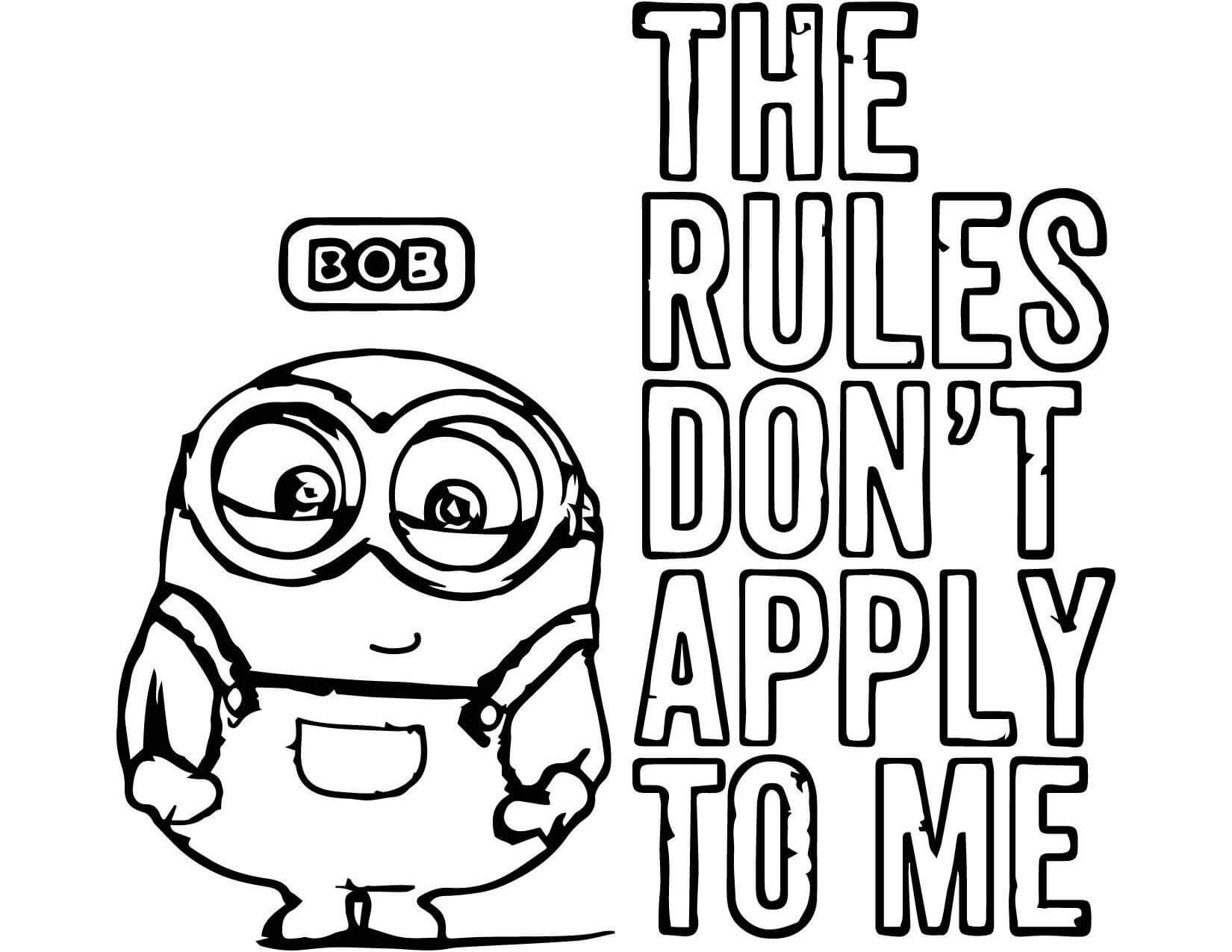 Bob Minions Coloring Pages