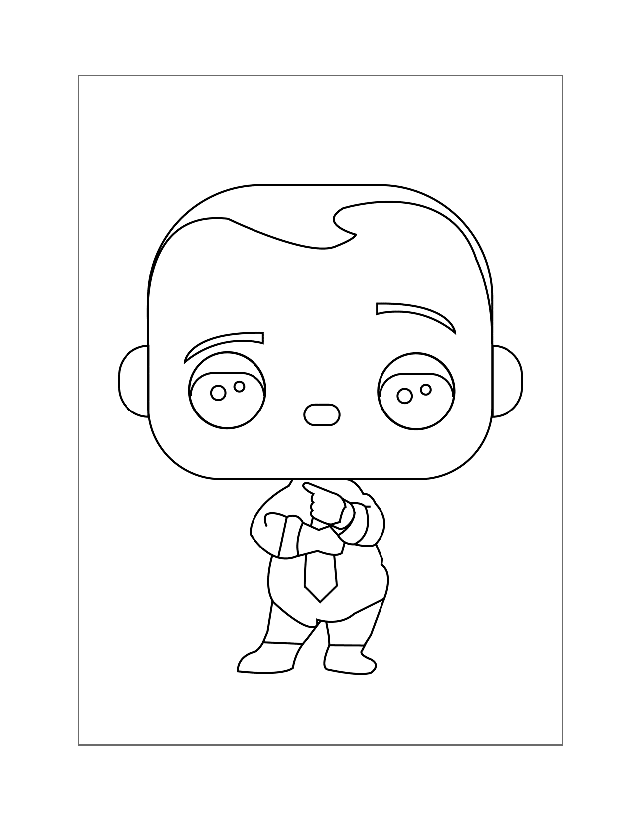 Boss Baby Funko Pop Coloring Page