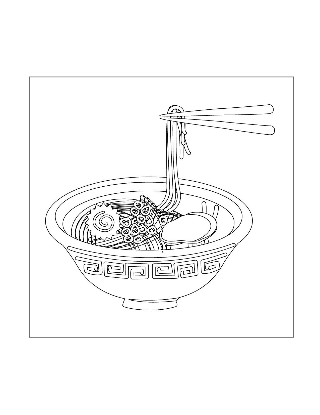 Bowl Of Ramen Coloring Page