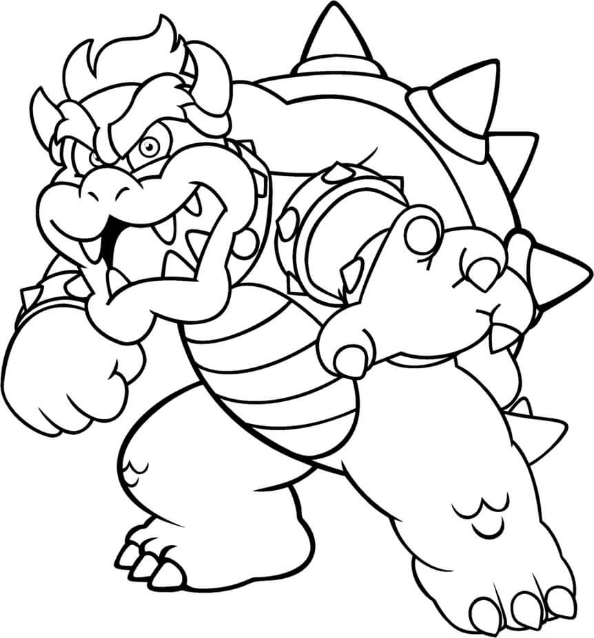 Bowser Mario Coloring Pages