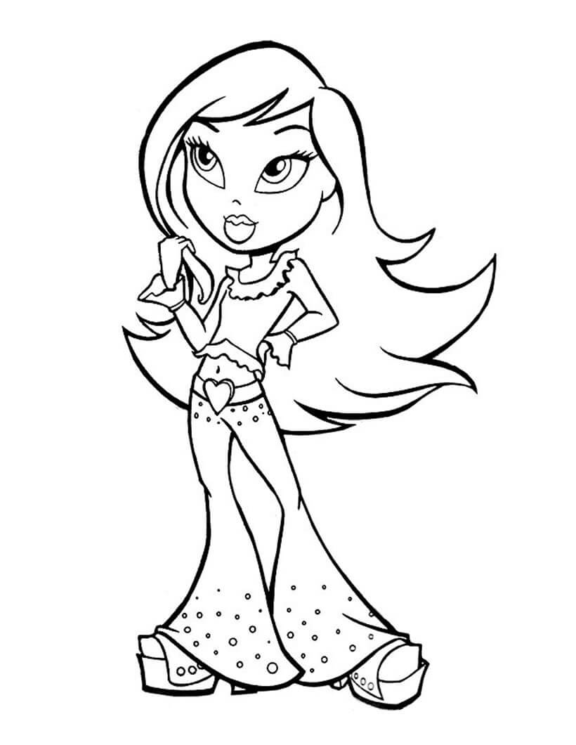 Bratz Doll Printable Coloring Pages