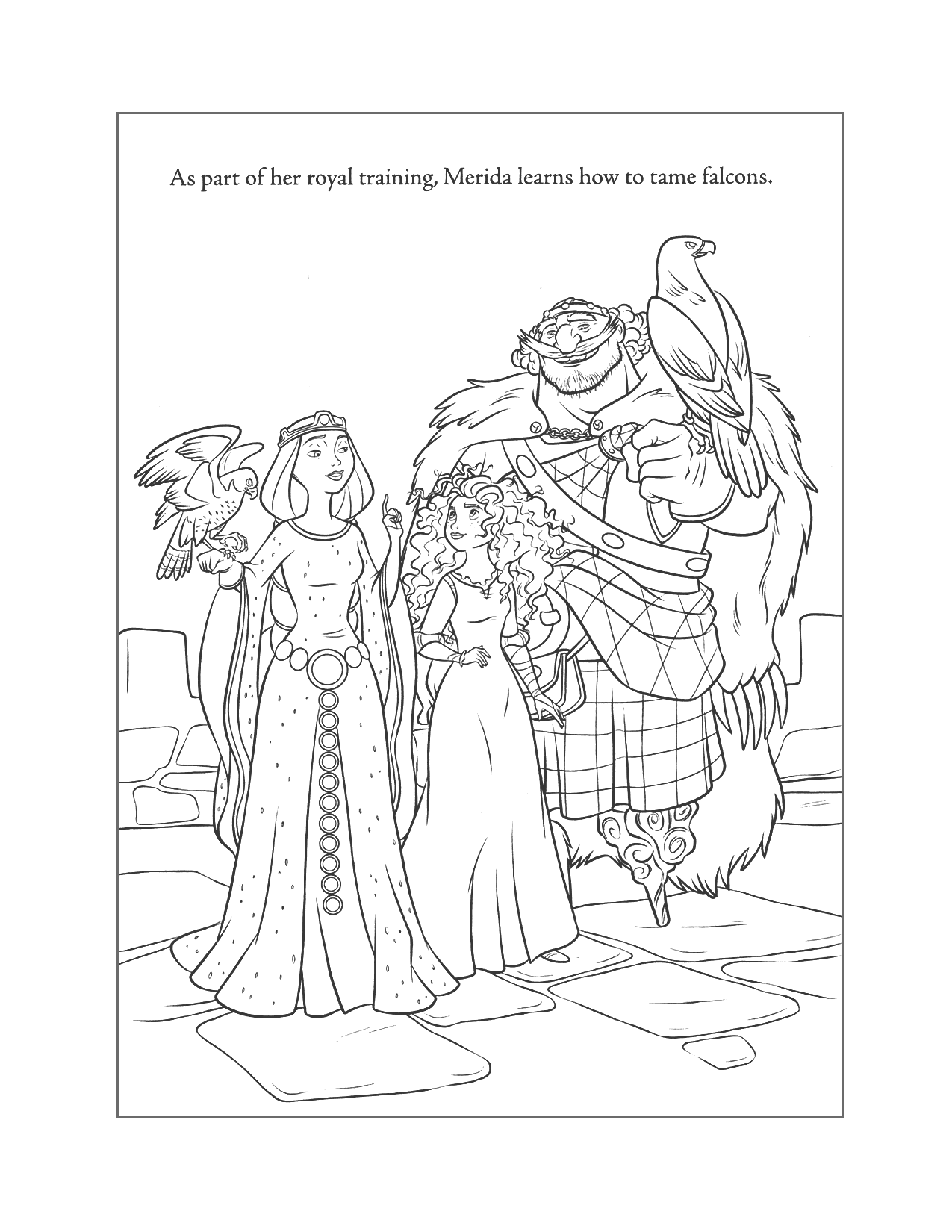 Brave Family Coloring Page