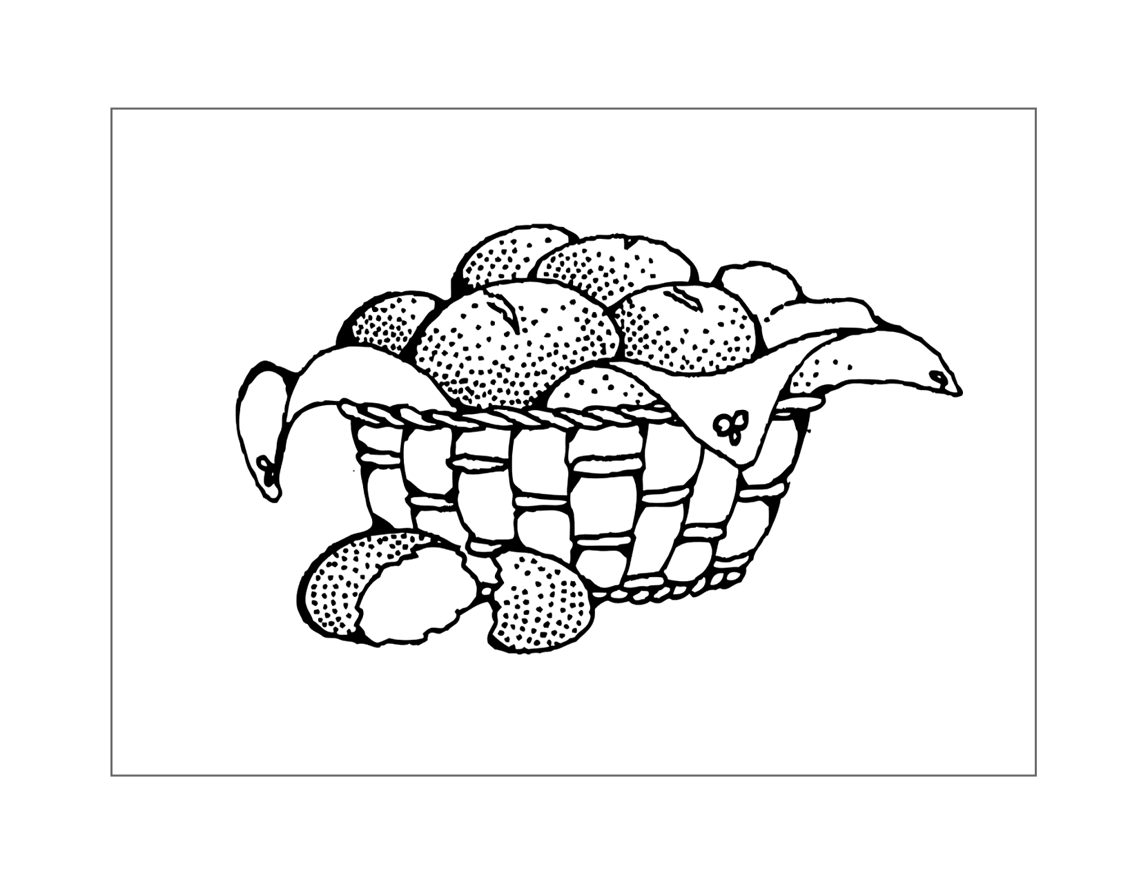 Bread Basket Coloring Page