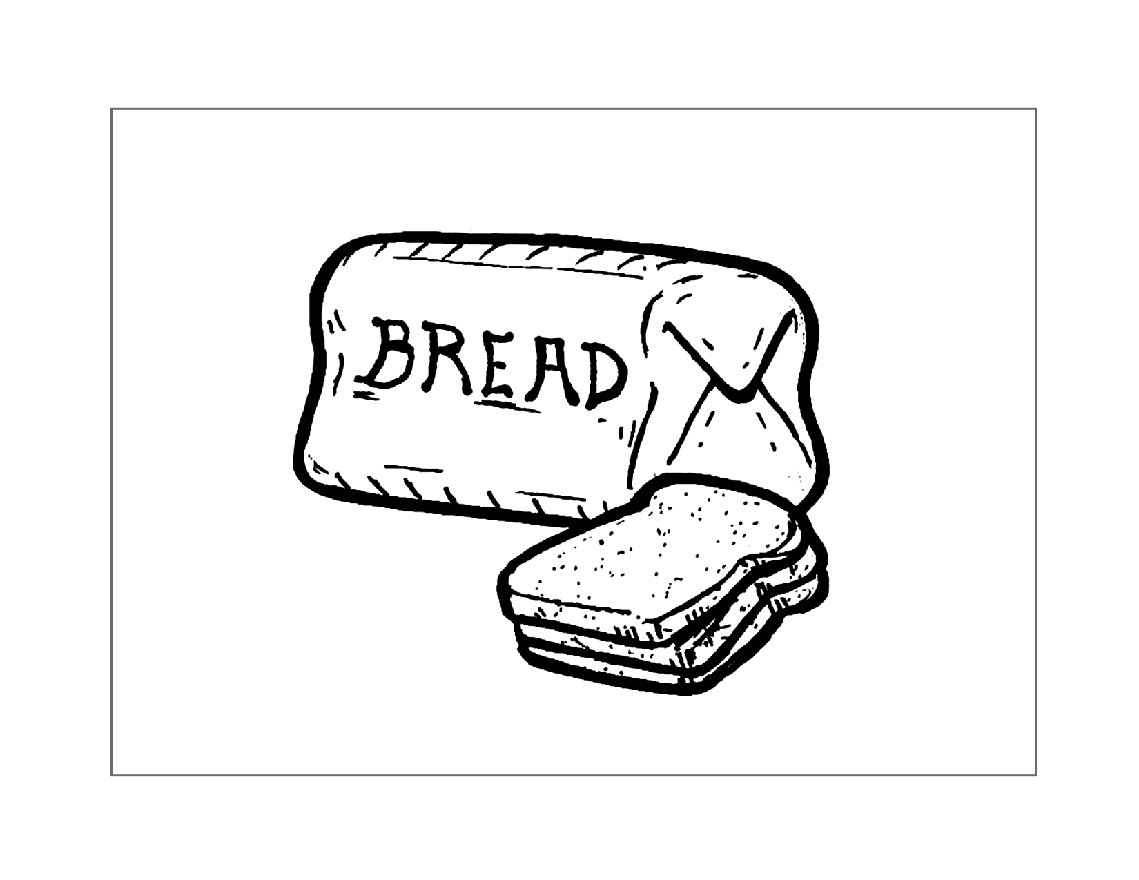 Bread Loaf Coloring Page