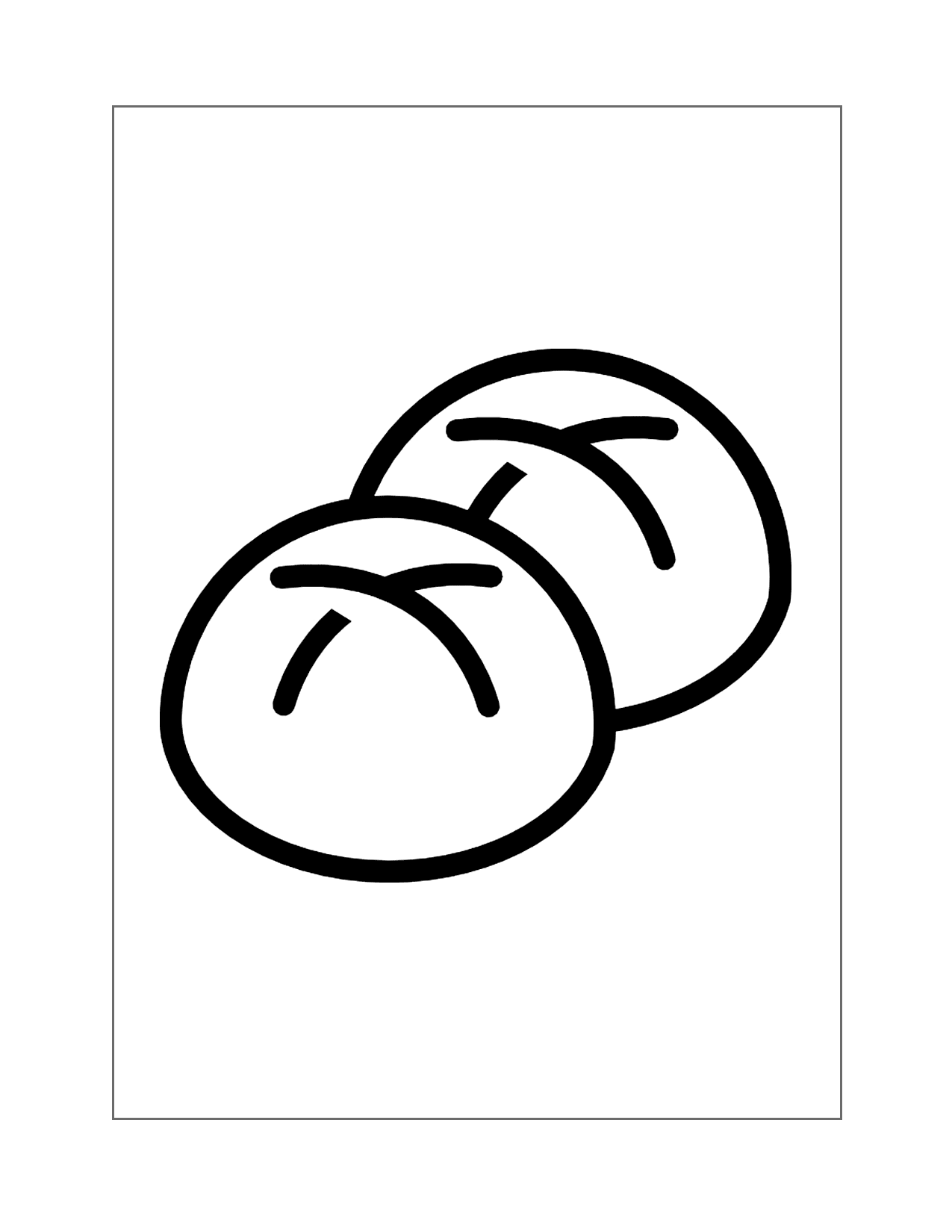 Bread Rolls Coloring Page