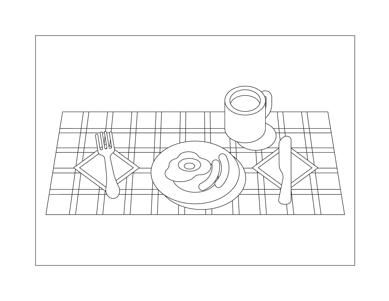 Breakfast Table Coloring Page