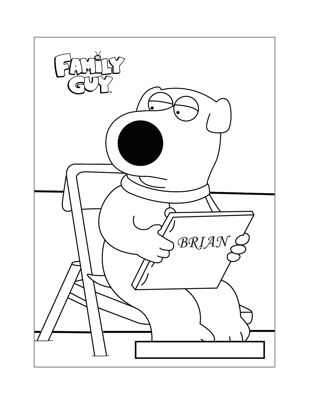 Brian Family Guy Coloring Page