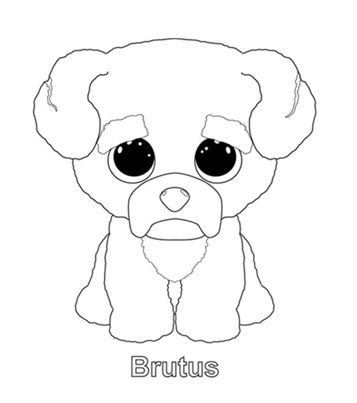 Brutus Beanie Boo Coloring Pages