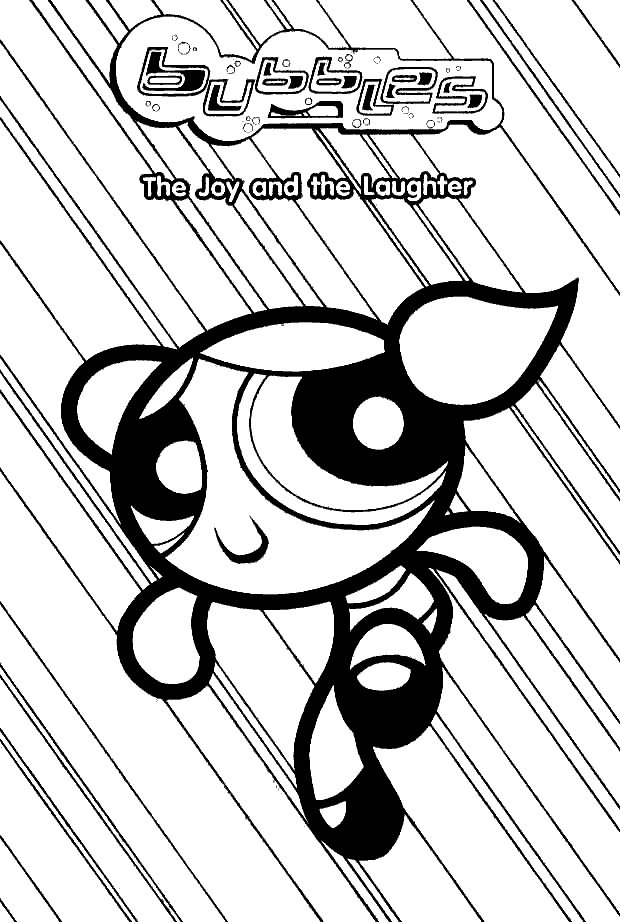Bubbles Joy and Laughter Powerpuff Girls Coloring Pages