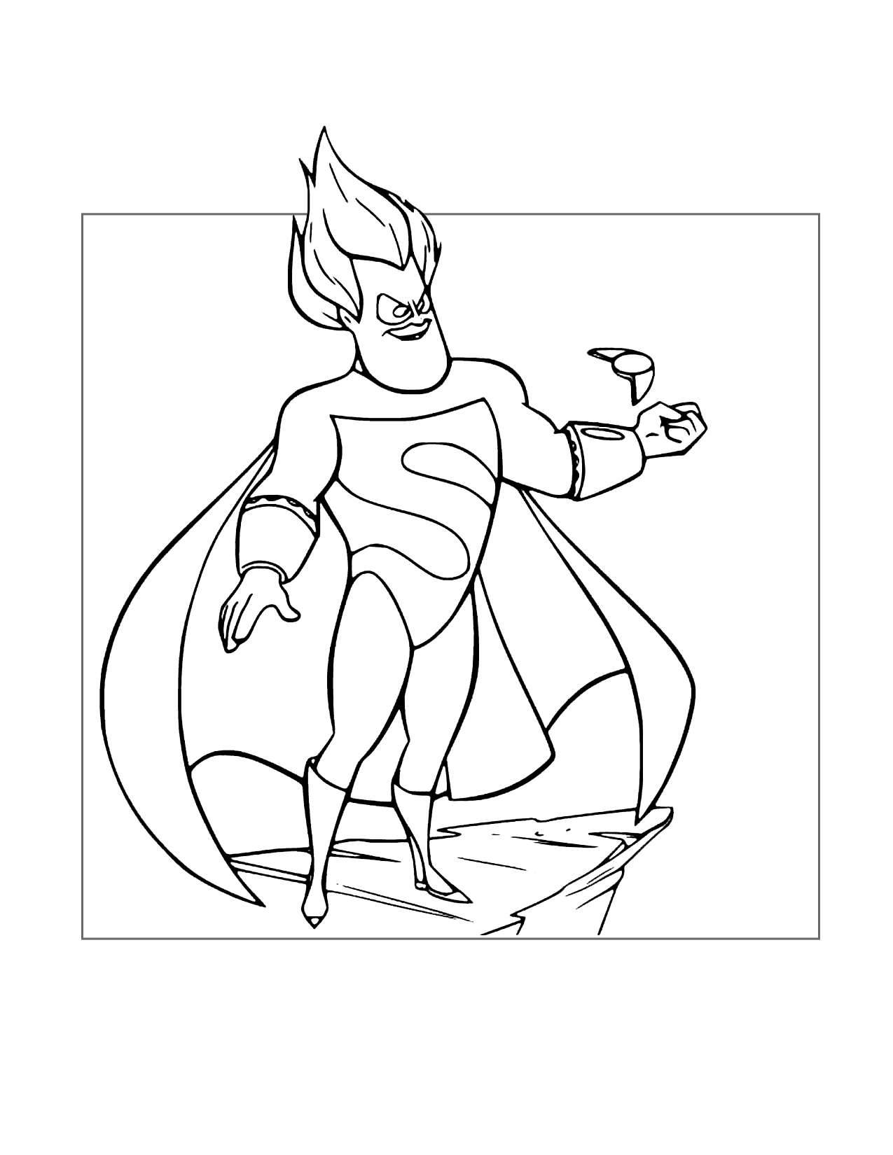 Buddy Pine, A.k.a. Syndrome Incredibles Coloring Page