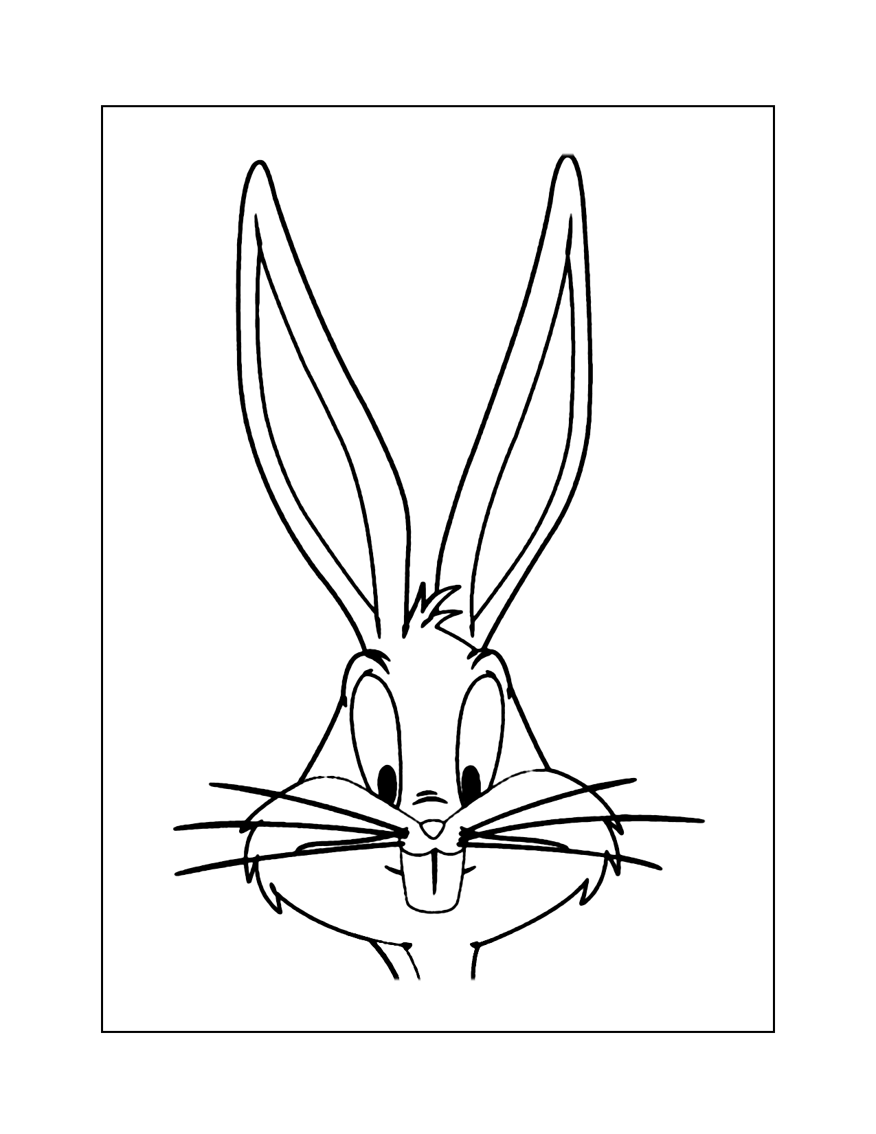Bugs Bunny Head Coloring Page