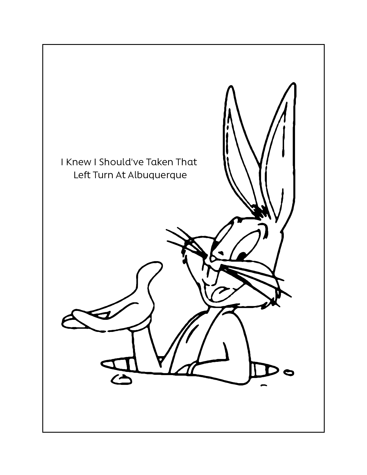 Bugs Bunny Left At Albuquerquecoloring Page