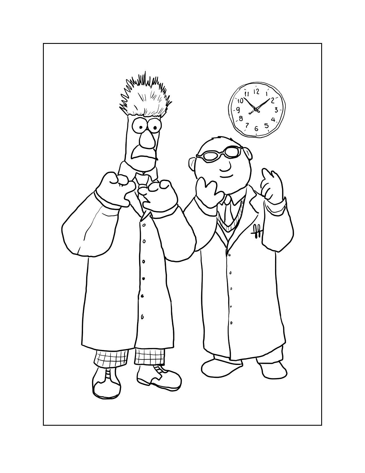 Bunsen And Beaker Muppet Coloring Page