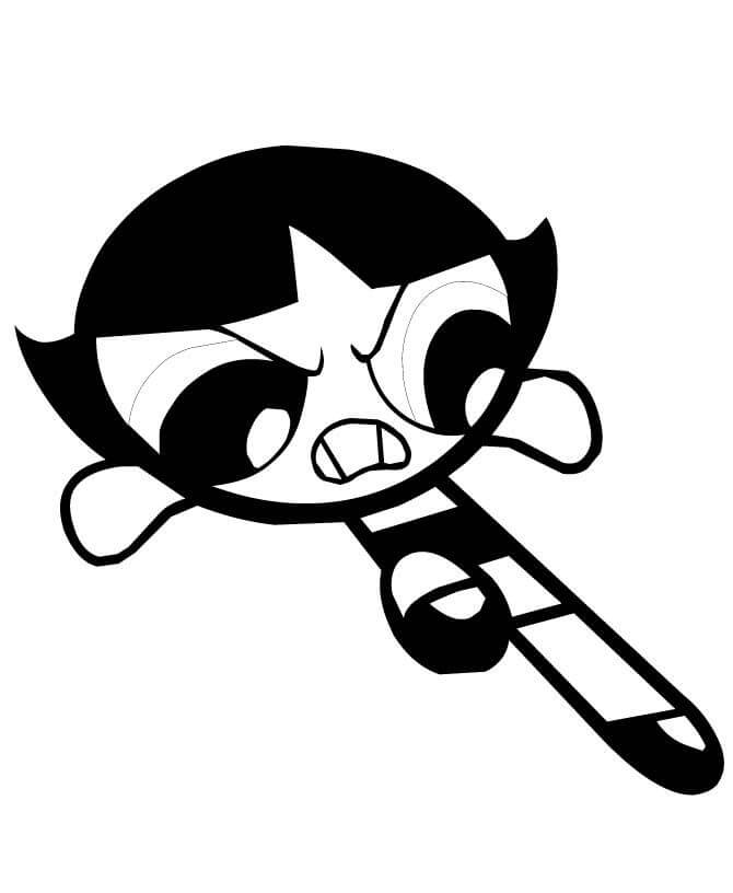 Buttercup Kicks Powerpuff Girls Coloring Pages